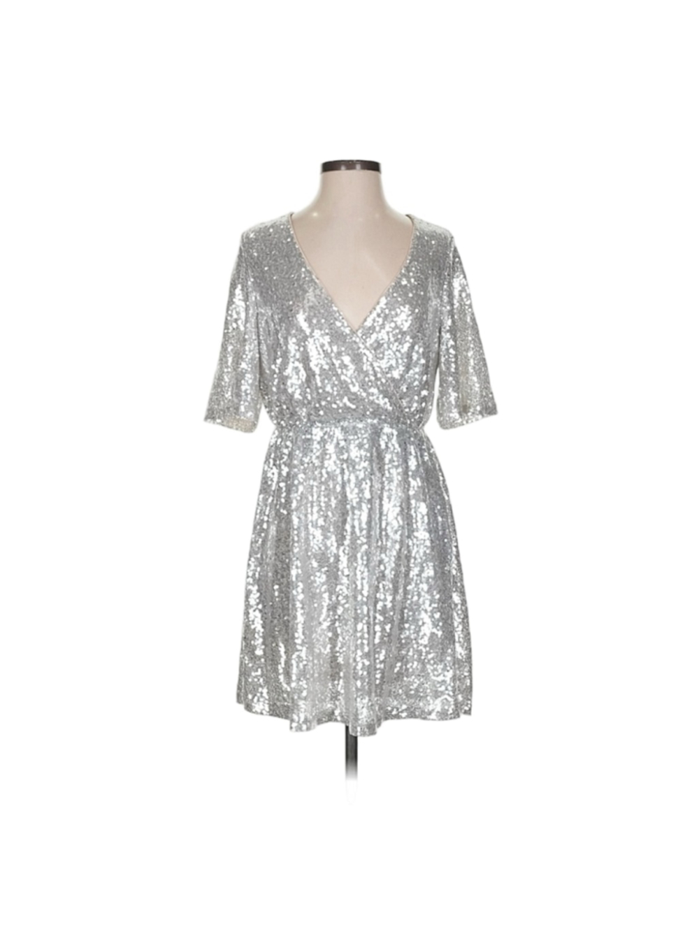 VERO MODA SILVER SEQUIN DRESS